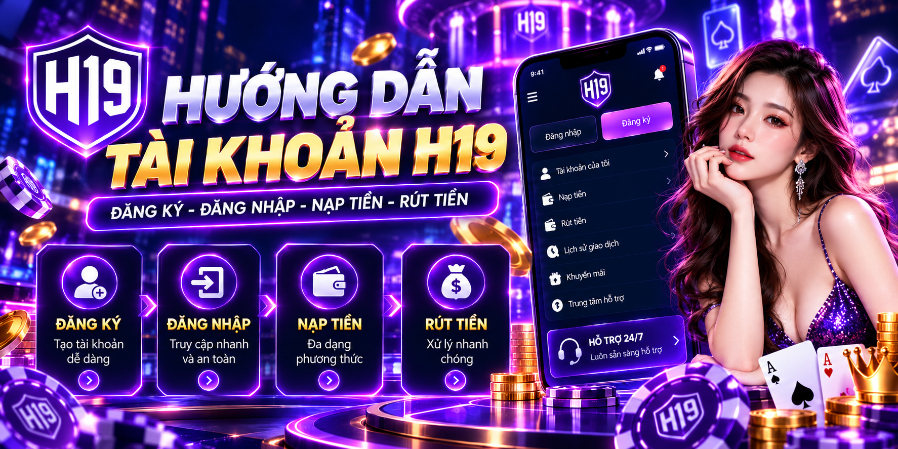 Hướng dẫn tài khoản và kiểm tra giao dịch H19